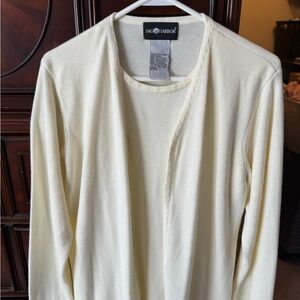 Sag Harbor Cream Cardigan Sweater